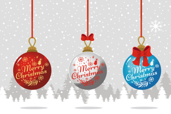 Beautifull Christmas Balls Graphic Illustrations