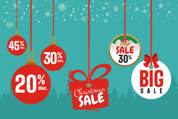 Christmas and New Year s Sale Illustrations