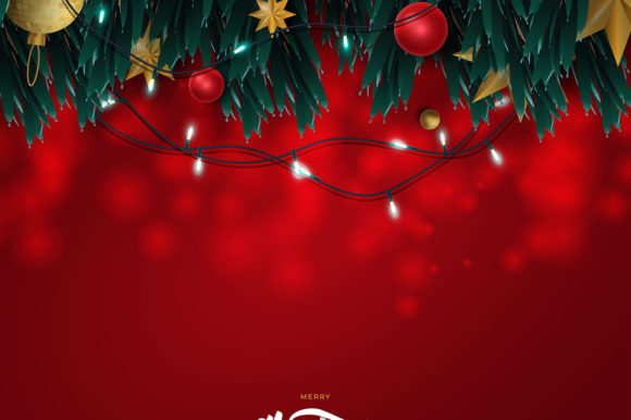 Christmas Background with Fir Tree