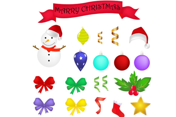 Christmas Decoration Collection Illustrations