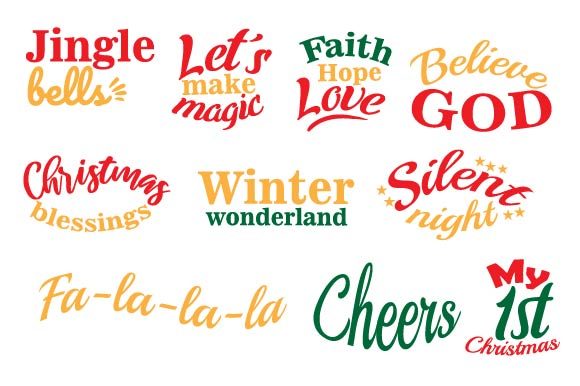 Christmas Design Quotes Illustrations