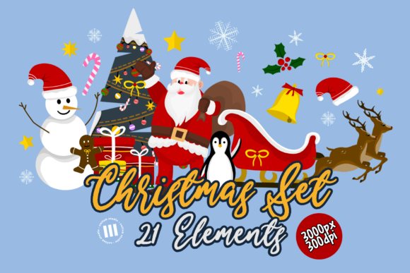 Christmas Element Set Illustrations