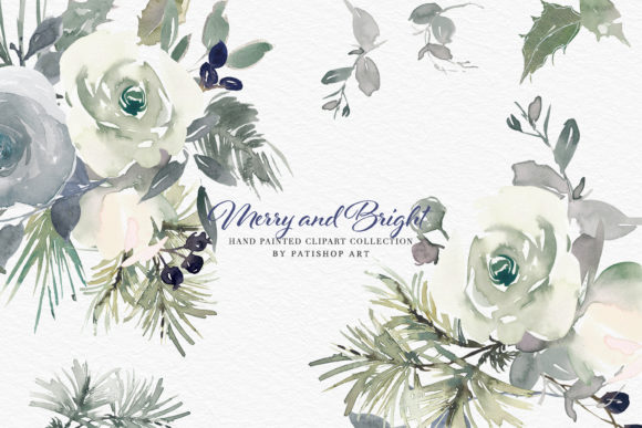 Christmas Floral Clipart PNG for Handmade Magic