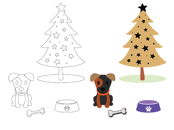Christmas Illustrations for Blog Design
