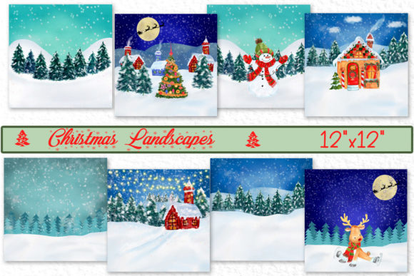 Christmas Landscapes Illustrations