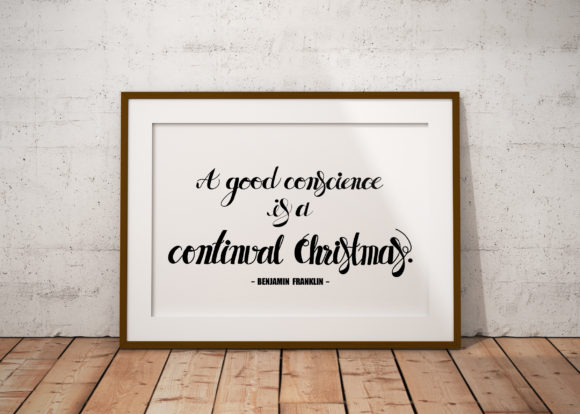 Christmas Quote, Lettering for Holiday Branding
