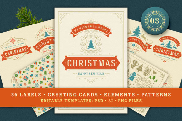 Christmas Retro Design Bundle