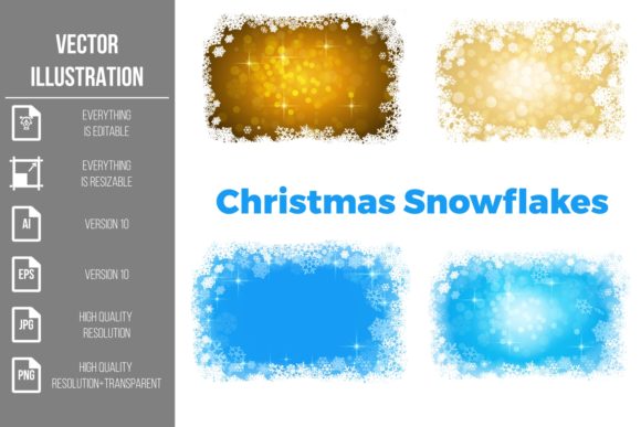 Christmas Snowflakes Bokeh Background