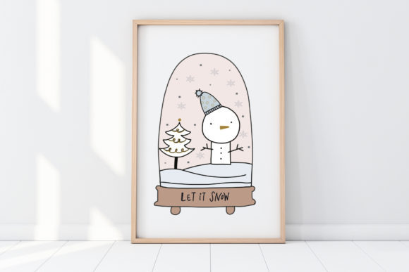 Christmas Wall Art-snowball Snowman