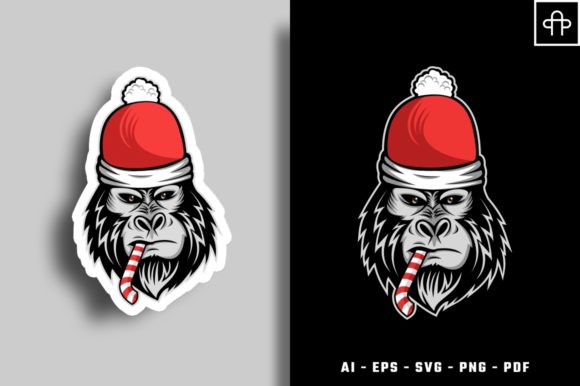 Gorilla Christmas Illustrations