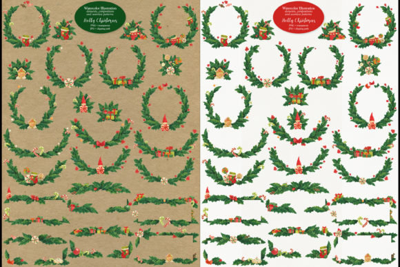 Holly Christmas Illustrations