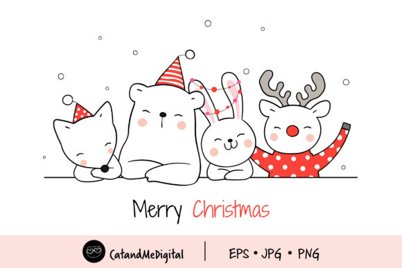 Kawaii Animal for Christmas