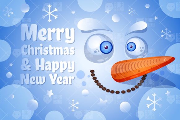 Merry Christmas with Snowman Illustrations