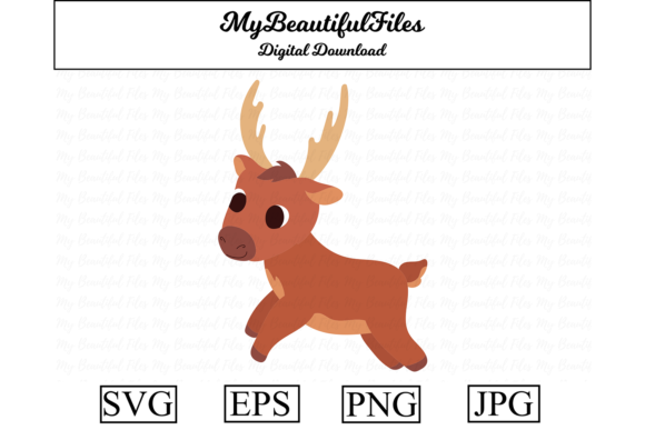 Reindeer Christmas Clipart Illustrations